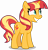 Size: 3834x4000 | Tagged: safe, artist:orin331, sunset shimmer, pony, unicorn, g4, alternate hairstyle, creepy, creepy smile, female, grin, implied twilight sparkle, mare, simple background, smiling, solo, transparent background