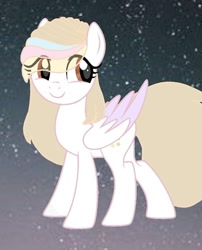 Size: 566x701 | Tagged: dead source, safe, artist:lacey.wonder, oc, oc only, pegasus, pony, eyelashes, night, pegasus oc, smiling, stars, wings