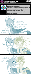 Size: 800x1910 | Tagged: safe, artist:sintakhra, gallus, sandbar, earth pony, griffon, pony, tumblr:studentsix, g4, comic, duo, gallus is not amused, i'm not cute, lidded eyes, looking at each other, male, simple background, this will end in pain, unamused, white background