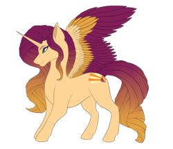 Size: 4177x3589 | Tagged: safe, artist:theheioslair, oc, oc only, oc:dawn, alicorn, pony, alicorn oc, female, horn, magical lesbian spawn, mare, next generation, offspring, parent:sunset shimmer, parent:twilight sparkle, parents:sunsetsparkle, simple background, solo, transparent background, wings