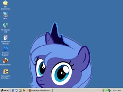 Size: 797x599 | Tagged: artist needed, safe, princess luna, pony, g4, browser, female, filly, internet explorer, microsoft windows, mozilla firefox, old school, outlook express, solo, spanish, windows 2000, windows media player, woona, younger