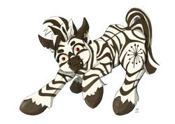 Size: 3508x2480 | Tagged: safe, artist:ardilya, oc, oc only, pony, zebra, crazy face, digital art, faic, high res, red eyes, simple background, solo, tooth, white background, zebra oc