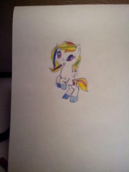 Size: 640x853 | Tagged: safe, artist:kiwwsplash, oc, oc only, pegasus, pony, colored hooves, pegasus oc, rearing, solo, traditional art, wings