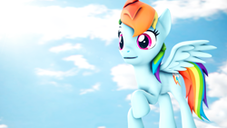 Size: 3804x2140 | Tagged: safe, artist:thederpymuffin, rainbow dash, pegasus, pony, g4, 3d, female, high res, solo, source filmmaker