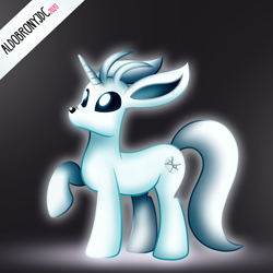 Size: 3000x3000 | Tagged: safe, artist:aldobronyjdc, pony, unicorn, big ears, cutie mark, digital art, high res, looking up, male, meme, no mouth, ori and the blind forest, ori and the will of the wisps, ponified, shiny, simple background, solo, special eyes, video game, video game character