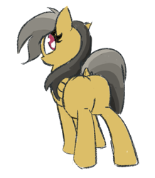 Size: 725x832 | Tagged: safe, artist:nevaylin, daring do, pegasus, pony, g4, butt, daring donk, dock, featureless crotch, female, looking at you, looking back, looking back at you, mare, plot, solo, tail, tail aside