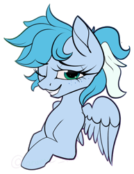 Size: 1706x2215 | Tagged: safe, artist:luxsimx, oc, oc only, oc:andrisyc tempest, pegasus, pony, female, freckles, mare, solo, wings