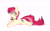 Size: 3102x1932 | Tagged: safe, artist:roole, roseluck, earth pony, pony, g4, collar, colored pupils, commissioner:doom9454, cute, female, fluffy, lying down, mare, pet tag, pony pet, rosepet, simple background, solo, starry eyes, white background, wingding eyes