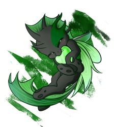 Size: 1453x1591 | Tagged: safe, artist:astery, derpibooru exclusive, oc, oc only, oc:utopia, changeling, cute, green changeling, simple background, transparent background
