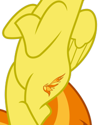 Size: 2035x2588 | Tagged: safe, artist:chrzanek97, edit, vector edit, spitfire, pegasus, pony, newbie dash, belly, bipedal, bipedal leaning, cropped, crossed hooves, crossed legs, featureless crotch, female, high res, leaning, pictures of bellies, show accurate, simple background, transparent background, vector