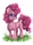 Size: 621x850 | Tagged: dead source, safe, artist:makkah, pinkie pie, butterfly, earth pony, pony, g4, chest fluff, ear fluff, female, flank fluff, grass, looking at something, looking up, mare, partial background, smiling, solo, standing, tongue out, unshorn fetlocks