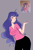 Size: 1901x2840 | Tagged: safe, artist:ampbatross, princess luna, human, g4, blowing a kiss, clothes, colored, cute, digital art, dream girl, female, horn, horned humanization, humanized, pun, redraw, shirt, solo, t-shirt