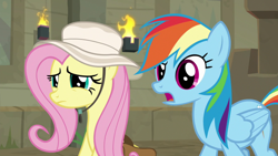 Size: 1920x1080 | Tagged: safe, screencap, fluttershy, rainbow dash, daring doubt, g4