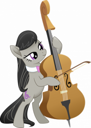 Size: 450x633 | Tagged: safe, artist:juggybuggy305, octavia melody, earth pony, pony, g4, bow (instrument), cello, female, musical instrument, simple background, solo, transparent background