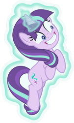 Size: 2416x4000 | Tagged: safe, artist:orin331, edit, starlight glimmer, pony, unicorn, g4, female, flipped, glowing horn, grin, high res, horn, levitation, magic, magic aura, mare, self-levitation, simple background, slasher smile, smiling, telekinesis, transparent background