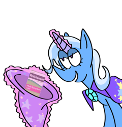 Size: 475x495 | Tagged: safe, artist:morethanjerks, trixie, g4, clothes, hat, magic, robitussin, trixie's hat