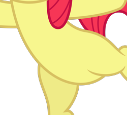 Size: 5087x4611 | Tagged: safe, artist:claritea, edit, vector edit, apple bloom, earth pony, pony, flight to the finish, g4, absurd resolution, belly, bipedal, cropped, female, pictures of bellies, simple background, solo, standing, standing on one leg, transparent background, vector