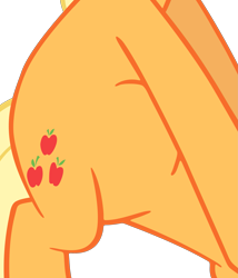 Size: 2097x2452 | Tagged: safe, artist:camsy34, edit, vector edit, applejack, pony, spike at your service, belly, bipedal, cropped, female, high res, pictures of bellies, simple background, solo, transparent background, vector