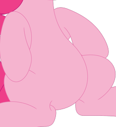 Size: 1536x1673 | Tagged: safe, artist:porygon2z, edit, vector edit, pinkie pie, pony, g4, belly, cropped, female, pictures of bellies, simple background, sitting, solo, transparent background, vector