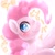 Size: 1536x1536 | Tagged: dead source, safe, artist:kurogewapony, pinkie pie, earth pony, pony, daily pinkie pie, g4, blushing, bust, female, looking sideways, mare, smiling, solo