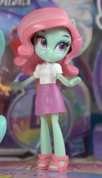 Size: 359x627 | Tagged: safe, minty, equestria girls, g3, g4, clothes, doll, equestria girls minis, fashion squad, female, g3 to equestria girls, generation leap, irl, photo, reveal the magic, toy