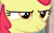 Size: 1503x933 | Tagged: safe, screencap, apple bloom, earth pony, pony, g4, hard to say anything, close-up, cropped, evil grin, female, grin, narrowed eyes, smiling, solo