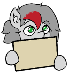 Size: 256x256 | Tagged: safe, artist:move, oc, oc only, oc:move, pegasus, pony, emotes, gray mane, green eyes, grey fur, male, meme template, sign, solo