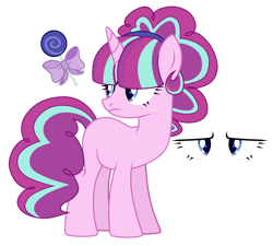 Size: 1280x1152 | Tagged: safe, artist:dynamitesan, pony, unicorn, female, magical lesbian spawn, mare, offspring, parent:pinkie pie, parent:starlight glimmer, parents:glimmerpie, simple background, solo, transparent background