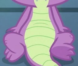 Size: 257x217 | Tagged: safe, screencap, spike, dragon, father knows beast, g4, belly, cropped, feet, male, pictures of bellies, sitting, solo, spread toes, winged spike, wings
