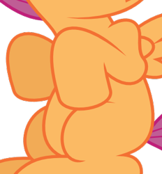 Size: 335x361 | Tagged: safe, artist:deadparrot22, edit, vector edit, scootaloo, pony, g4, sleepless in ponyville, belly, cropped, female, pictures of bellies, simple background, sitting, solo, transparent background, vector