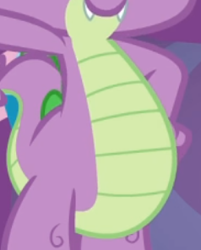 Size: 238x296 | Tagged: safe, screencap, spike, dragon, celestial advice, g4, belly, cropped, male, pictures of bellies, solo