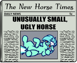 Size: 4000x3300 | Tagged: safe, artist:witchtaunter, lyra heartstrings, pony, unicorn, g4, female, l.u.l.s., newspaper, on back, ponified, simpsons did it, solo