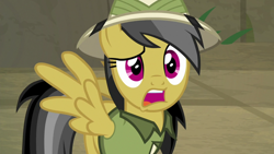 Size: 1920x1080 | Tagged: safe, screencap, daring do, pony, daring doubt, g4, clothes, female, hat, pith helmet, shirt, solo