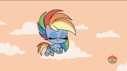Size: 1920x1080 | Tagged: safe, screencap, rainbow dash, pegasus, pony, g4.5, my little pony: pony life, the fluttershy effect, anatomically incorrect, animated, booty call, cartoon physics, cloud, emanata, female, flying, hammerspace, incorrect leg anatomy, mare, on a cloud, ponies with technology, sitting, solo, sound, tablet, webm, you know for kids
