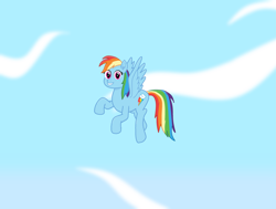 Size: 3699x2798 | Tagged: safe, artist:theawesomeguy98201, rainbow dash, pegasus, pony, g4, cloud, female, flying, high res, mare, movie accurate, sky, smiling, smiling at you, wings