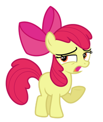 Size: 1280x1522 | Tagged: safe, artist:estories, apple bloom, earth pony, pony, g4, female, filly, raised hoof, simple background, solo, transparent background, vector