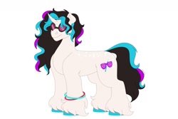 Size: 1280x854 | Tagged: safe, artist:itstechtock, oc, oc only, oc:beat drop, pony, unicorn, female, magical lesbian spawn, mare, offspring, parent:octavia melody, parent:vinyl scratch, parents:scratchtavia, simple background, solo, white background