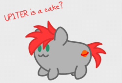 Size: 629x430 | Tagged: safe, artist:up1ter, oc, oc only, oc:up1ter, earth pony, food pony, original species, pony, animated, cake, everything is cake, food, ponified, solo