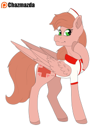 Size: 2758x3678 | Tagged: safe, artist:chazmazda, oc, oc only, pegasus, pony, commission, cutie mark, facial hair, flat colors, full body, high res, hooves, moustache, patreon, short hair, simple background, smiling, solo, transparent background, wave, ych example, ych result