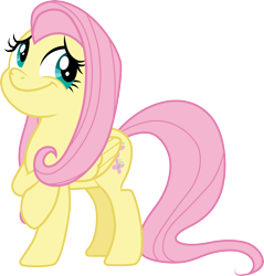 Size: 3000x3132 | Tagged: safe, artist:cloudy glow, fluttershy, pegasus, pony, g4, memnagerie, my little pony: friendship is forever, female, high res, mare, simple background, solo, transparent background, vector