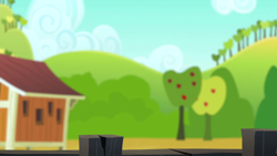 Size: 1280x720 | Tagged: safe, screencap, applejack's "day" off, season 6, apple, apple tree, background, chicken coop, no pony, scenic ponyville, sweet apple acres, tree