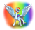 Size: 1200x1000 | Tagged: safe, artist:dragkirathedragon, rainbow dash, pegasus, pony, g4, badass, coat markings, female, looking at you, mare, simple background, smiling, smirk, spread wings, transparent background, wings