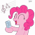 Size: 3200x3200 | Tagged: safe, artist:dashyoshi, pinkie pie, pony, g4, female, high res, microphone, music notes, simple background, solo, transparent background