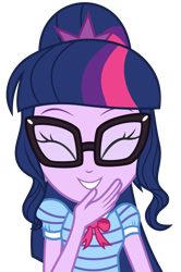 Size: 5823x8750 | Tagged: safe, artist:alandssparkle, sci-twi, twilight sparkle, equestria girls, g4, my little pony equestria girls: better together, my little shop of horrors, absurd resolution, cute, female, giggling, glasses, missing accessory, simple background, solo, transparent background, twiabetes, vector