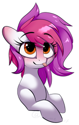 Size: 1717x2695 | Tagged: safe, artist:luxsimx, oc, oc only, oc:casette tape, pony, simple background, solo, tongue out, transparent background