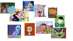 Size: 1042x587 | Tagged: safe, artist:28118, trixie, g4, anna twombly, collage, dragon tales, ed edd n eddy, edgar (edgar and ellen), edgar and ellen, exploitable meme, isis (krypto the superdog), johnny test, kathleen barr, kevin (ed edd n eddy), kid vs kat, krypto the superdog, lila test, littlest pet shop, meme, millie burtonburger, nellie (tom and jerry), pucca, same voice actor, ssoso, tom and jerry, wheezie