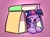 Size: 1920x1407 | Tagged: dead source, safe, artist:php142, twilight sparkle, pony, g4, book, book fort, bookhorse, chest fluff, cute, eyes closed, female, fort, mare, open mouth, prone, purple background, simple background, solo, that pony sure does love books, twiabetes