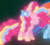 Size: 818x730 | Tagged: safe, screencap, pinkie pie, rainbow dash, earth pony, pegasus, pony, g4, my little pony: friendship is magic, twilight's kingdom, cropped, female, glowing, rainbow power, smiling, solo focus