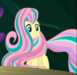 Size: 632x619 | Tagged: safe, screencap, fluttershy, rarity, pegasus, pony, unicorn, g4, twilight's kingdom, cropped, female, mare, offscreen character, rainbow power, solo focus