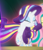 Size: 469x547 | Tagged: safe, screencap, fluttershy, rarity, twilight sparkle, alicorn, pegasus, pony, unicorn, g4, twilight's kingdom, cropped, eyes closed, female, glowing, offscreen character, rainbow power, raised hoof, solo focus, twilight sparkle (alicorn)